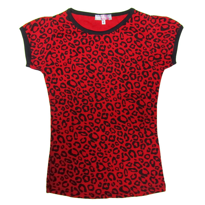 CAMISETA LEOPARDO ROJO